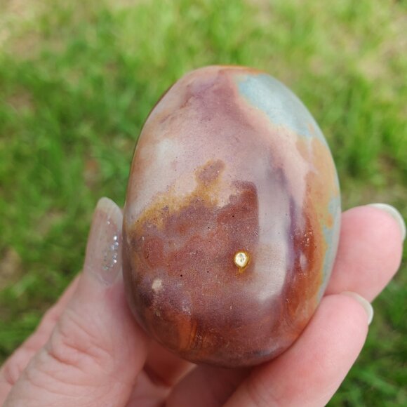 Polychrome Jasper Palm Stone (PC200) - Picture 3 of 4